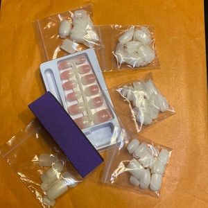 NWOB. 🎊Got Nails?🎊 10+ Full Sets & 2 sets of French Nails plus 1 Buffing Block
